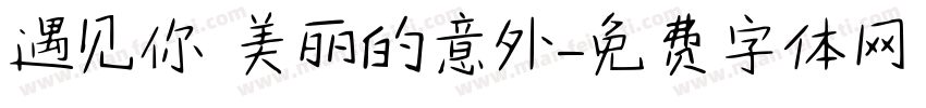 遇见你 美丽的意外字体转换